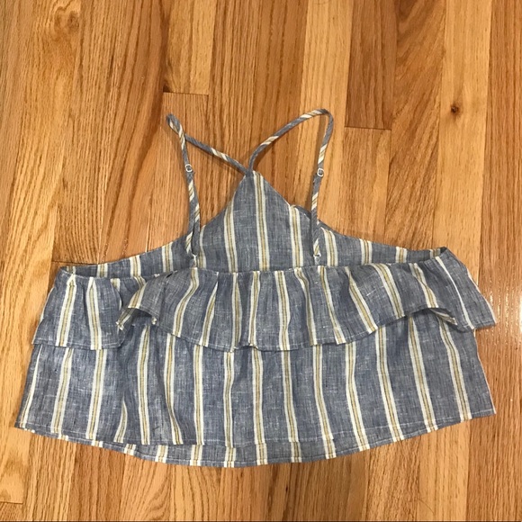 Urban Outfitters Hattie Striped Halter Tank Top L - Picture 6 of 7